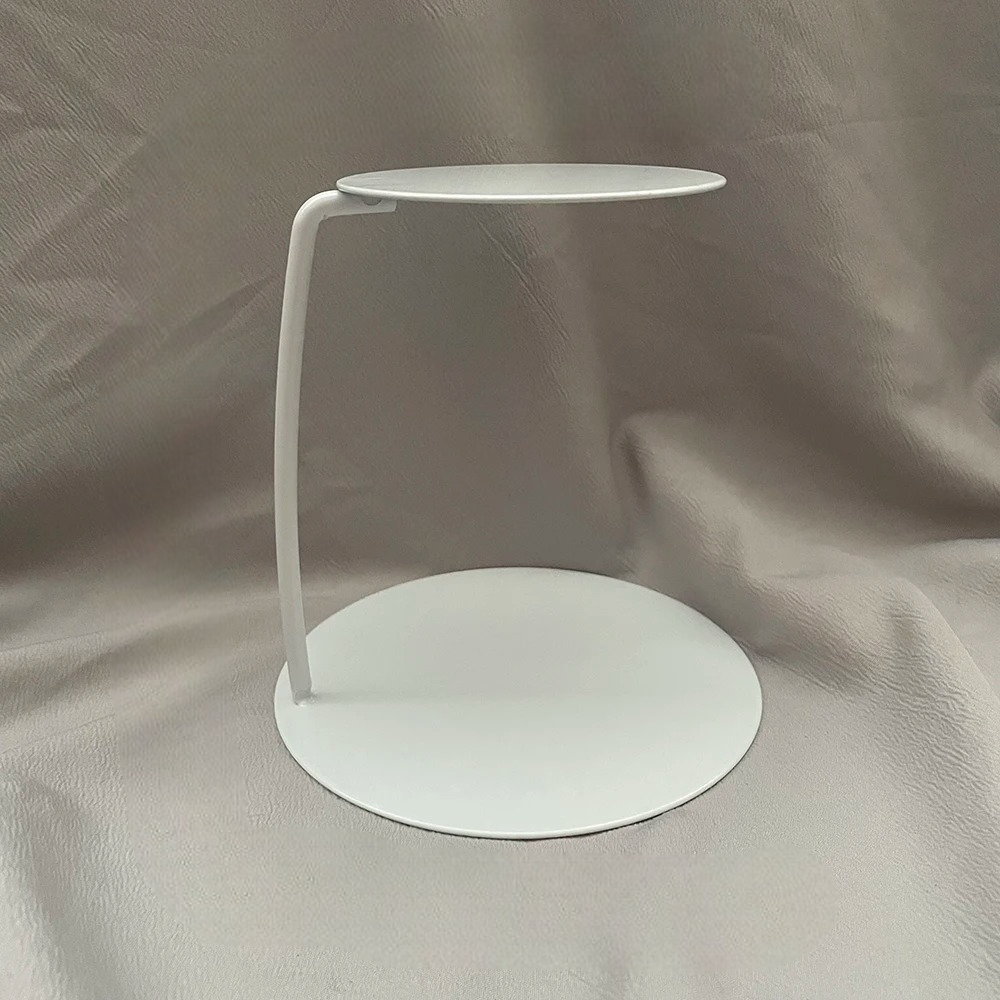 Présentoir à gâteau baptême blanc petit format plateau flottant