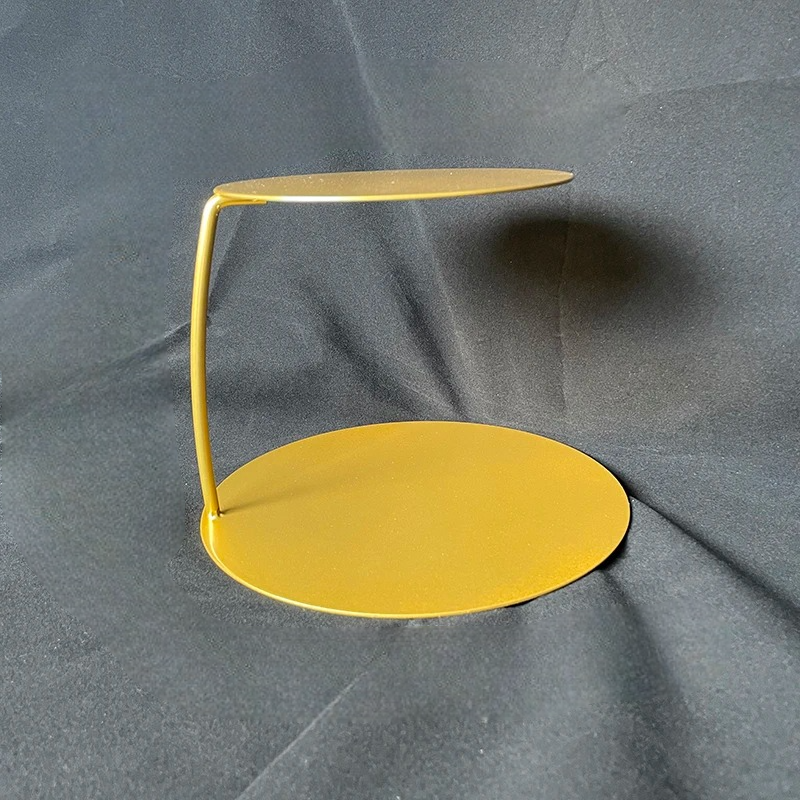 Présentoir à gâteau baptême doré grand format plateau flottant