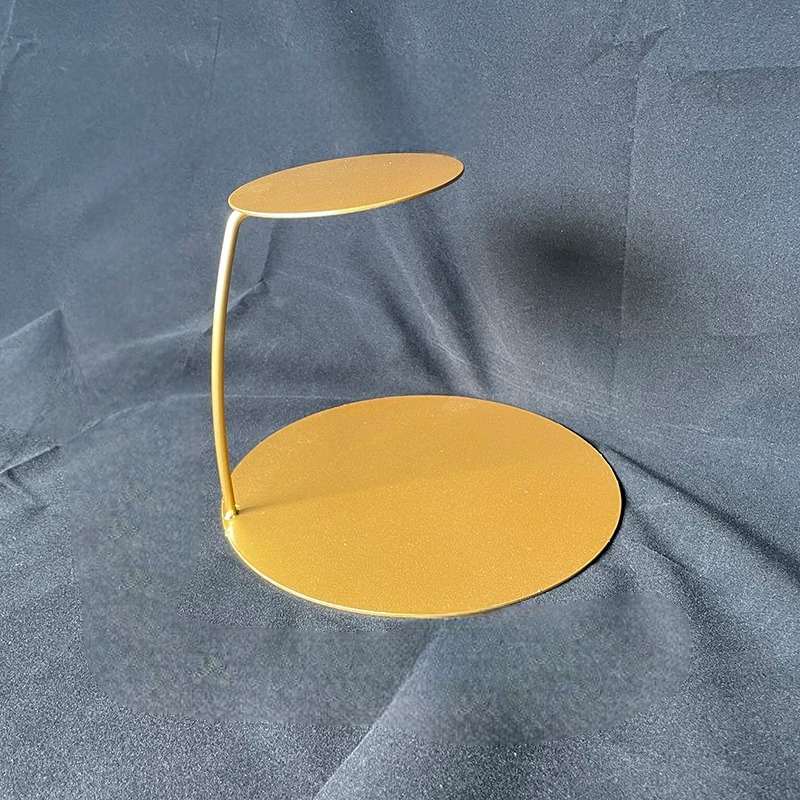 Présentoir à gâteau baptême doré moyen format plateau flottant