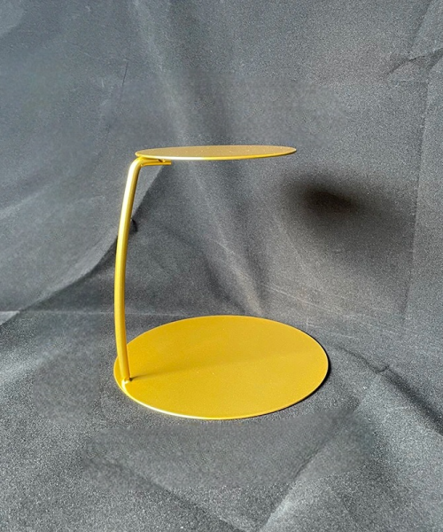Présentoir à gâteau baptême doré petit format plateau flottant